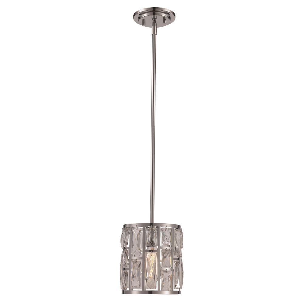 Trans Globe Lighting 71341 PC 1LT Crystal Cage Pendant in Polished Chrome